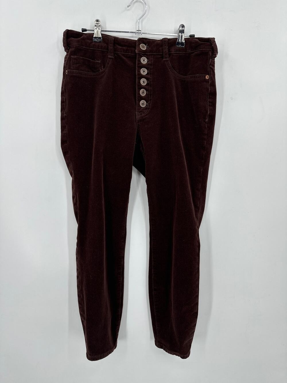 Anthropologie Pilcro Brown Corduroy Straight Leg Pants Size 31